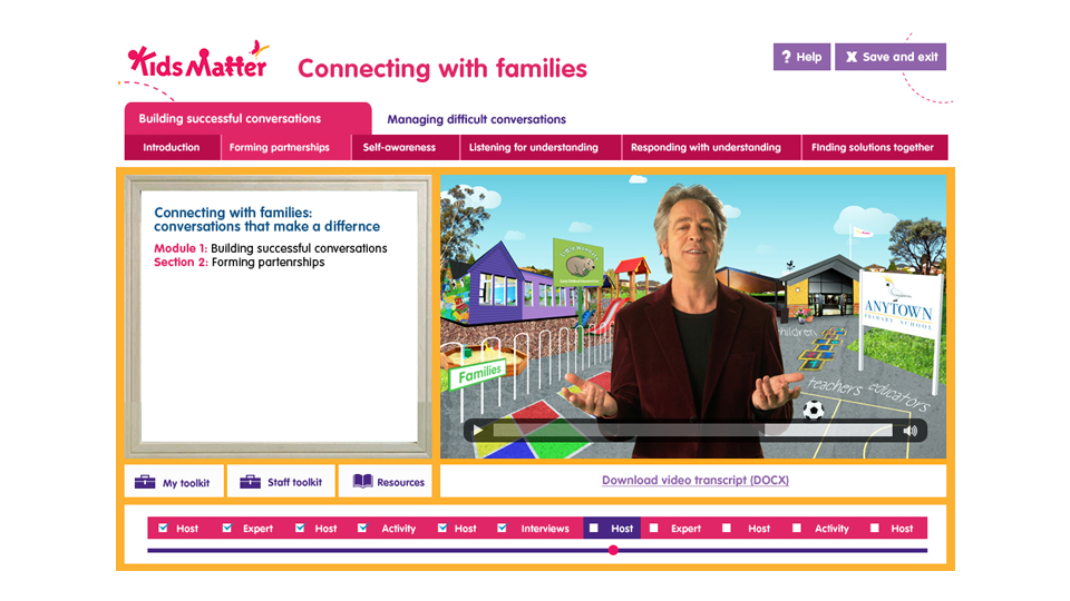 KidsMatter – Connecting with Families eLearning Course